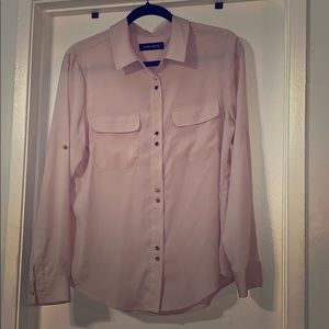Pink button up blouse